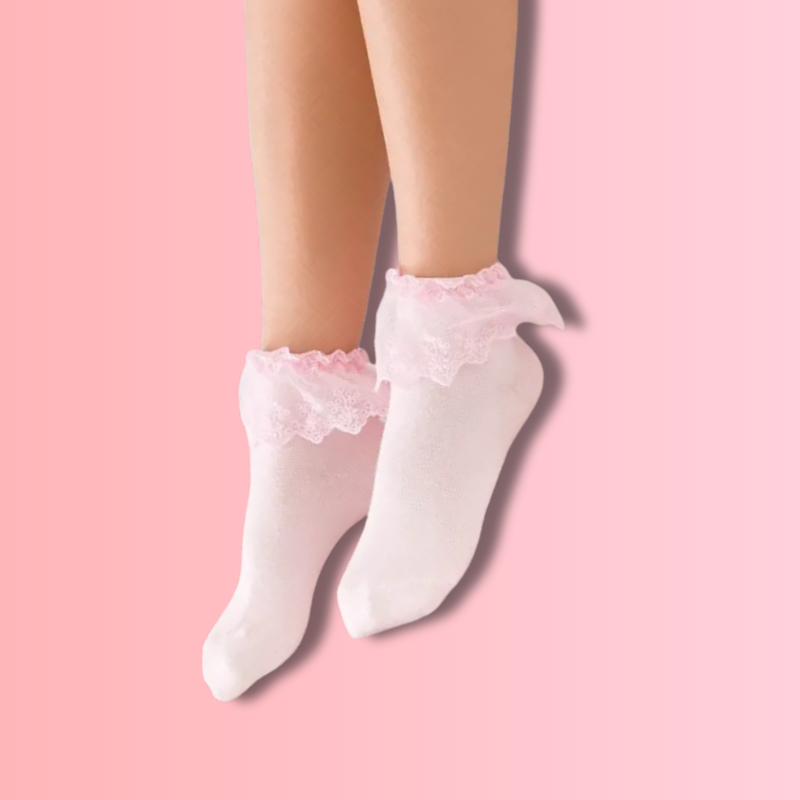 Chaussettes à Volants et Dentelle Kawaii