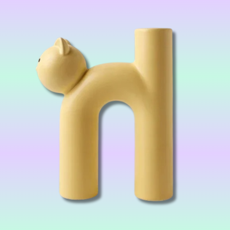 Vase en Céramique en Forme de Chat Mignon