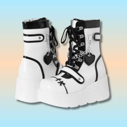 Kawaii Lace-Up Boots