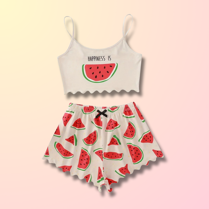 Ensemble Pyjama Short motif Pastèque