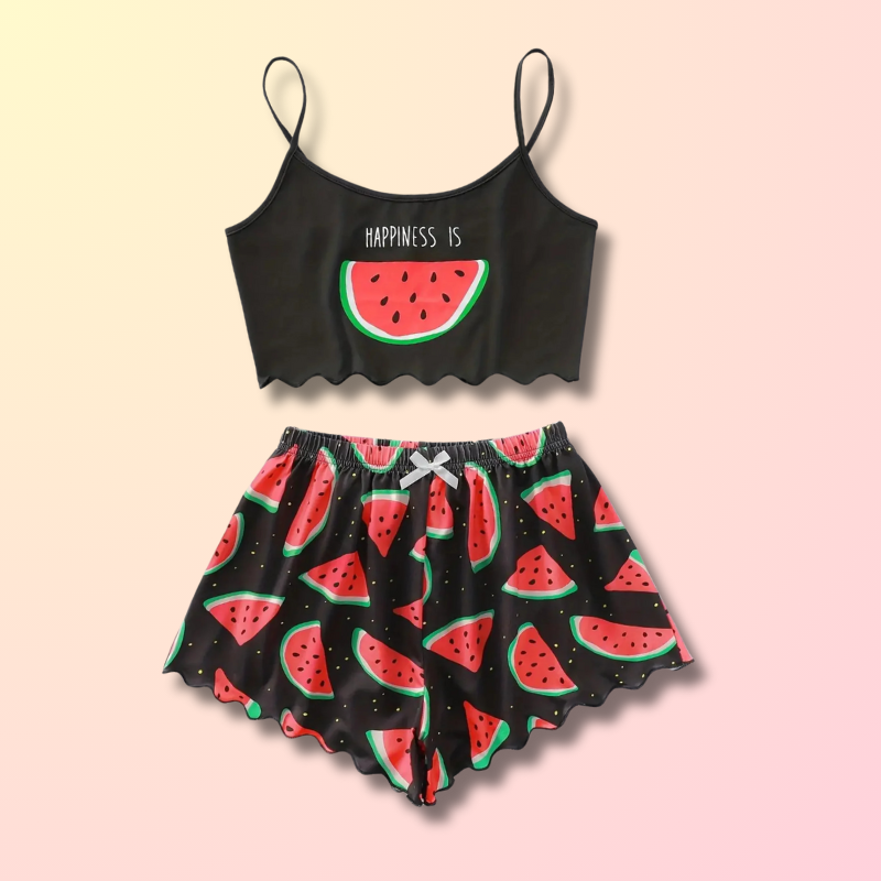 Ensemble Pyjama Short motif Pastèque