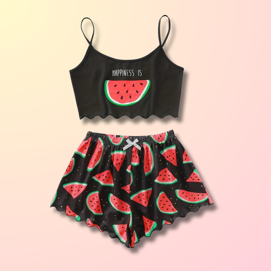 Pajama Short Sets Watermelon Pattern