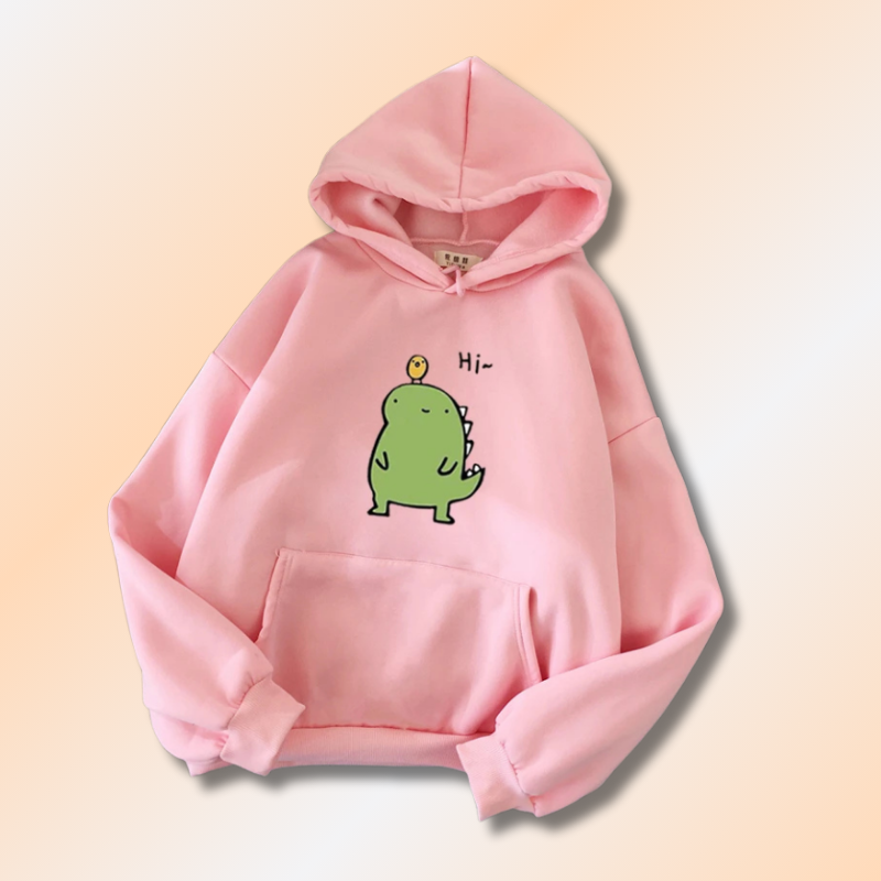 Sweat à Capuche Dinosaure Harajuku Kawaii