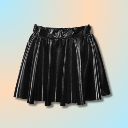 Kawaii Faux Leather Skirt