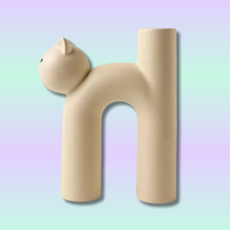 Vase en Céramique en Forme de Chat Mignon