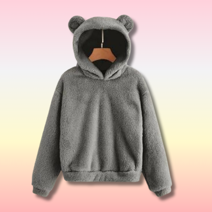 Sweat à Capuche en Polaire Oreilles d'Ours 