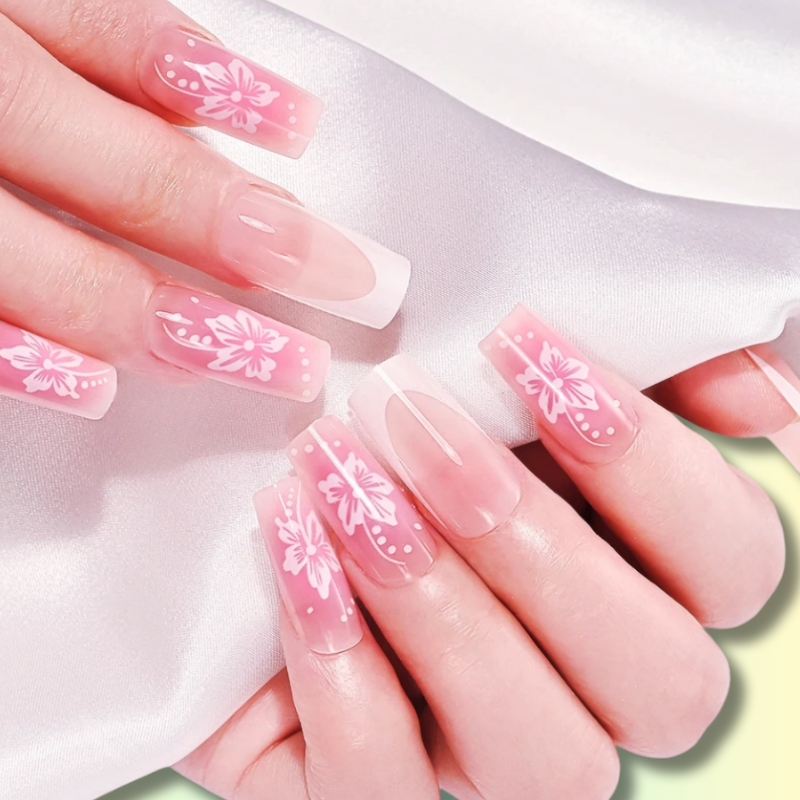 Lot de 24 Faux Ongles à Presser Kawaii