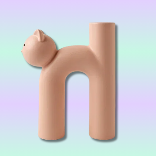 Vase en Céramique en Forme de Chat Mignon