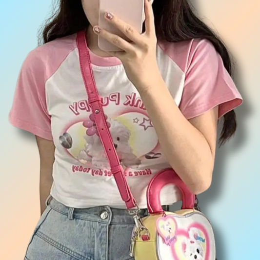 Kawaii Punk Puppy Crop Top