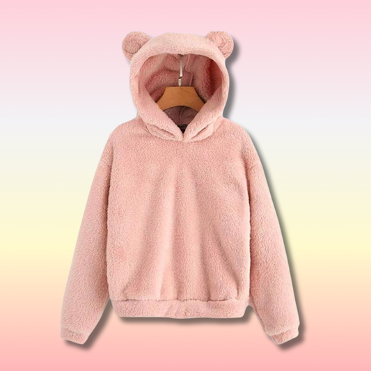 Sweat à Capuche en Polaire Oreilles d'Ours 