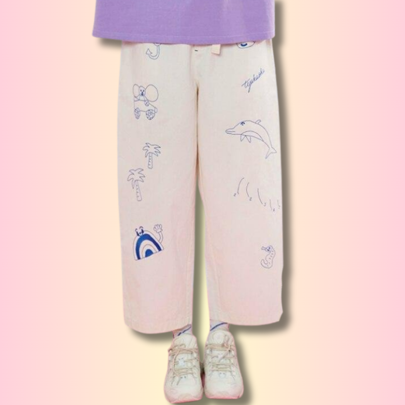 Kawaii Printed Trousers
