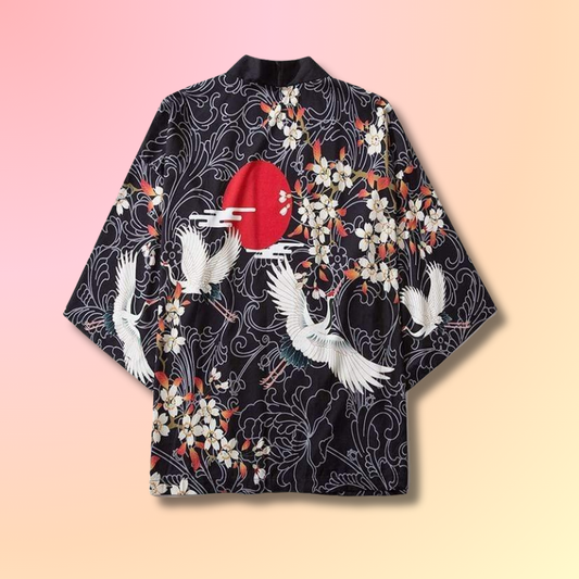 Kimono Japonais Grues
