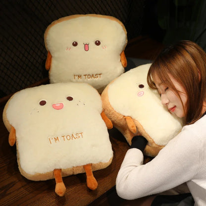 Peluche Coussin Tranche de Pain