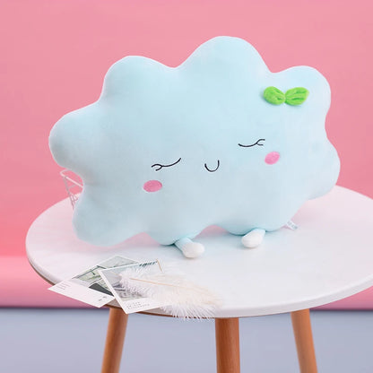 Kawaii Sun & Cloud Plush Cushion