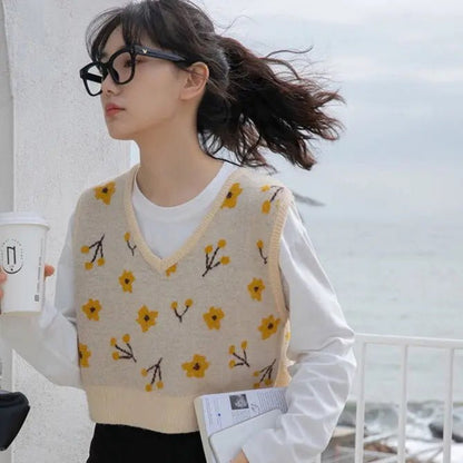 Kawaii Crop Knit Vest