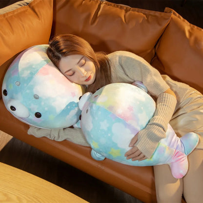 Kawaii Rainbow Seal Plush