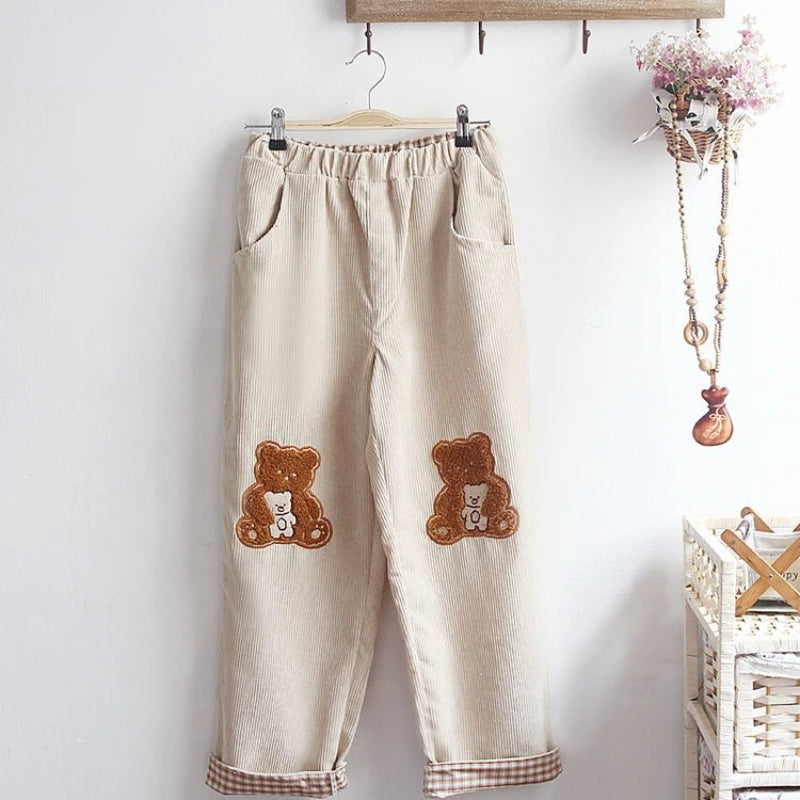 Pantalon Velours Kawaii