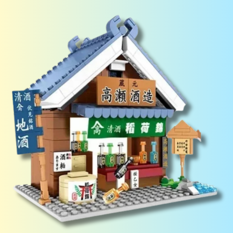 Jouet de Construction de Taverne de Style Japonais
