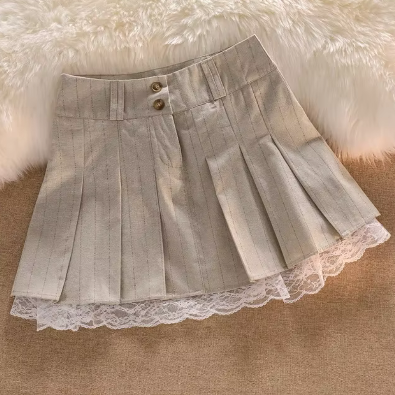 Kawaii Lace Detail Skirt