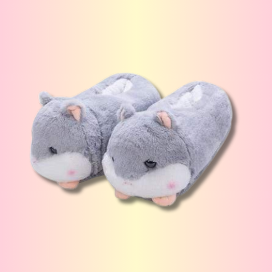 Pantoufle chausson hamster peluche