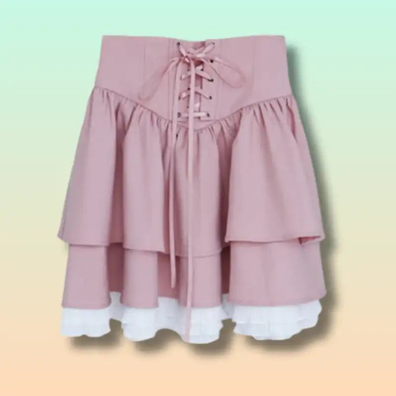 Pink Kawaii Skirt Set 