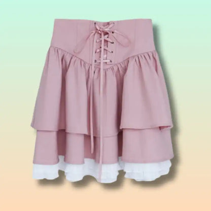 Pink Kawaii Skirt Set 