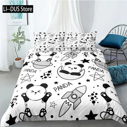 Kawaii Panda Bedding Set