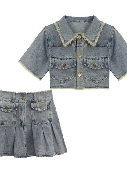 Ensemble Jupe Kawaii Denim