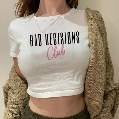 Printed White Crop Top
