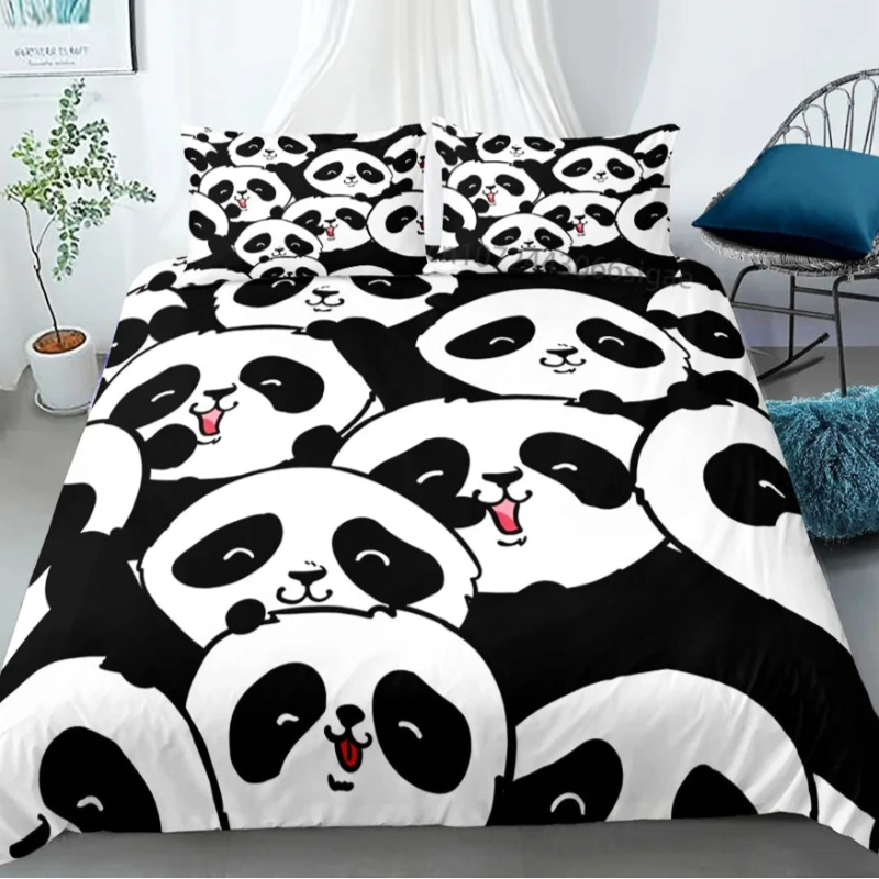 Kawaii Panda Bedding Set
