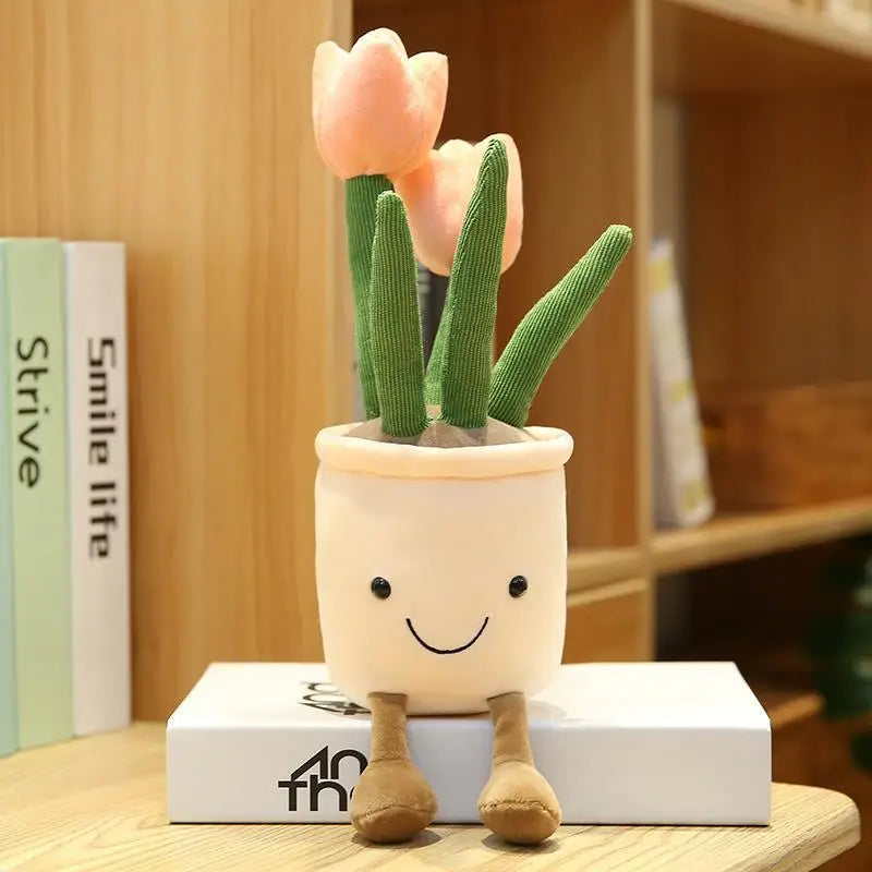 Peluche Tulipe Pot de Fleur