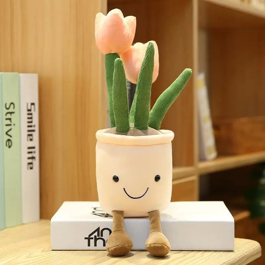Peluche Tulipe Pot de Fleur