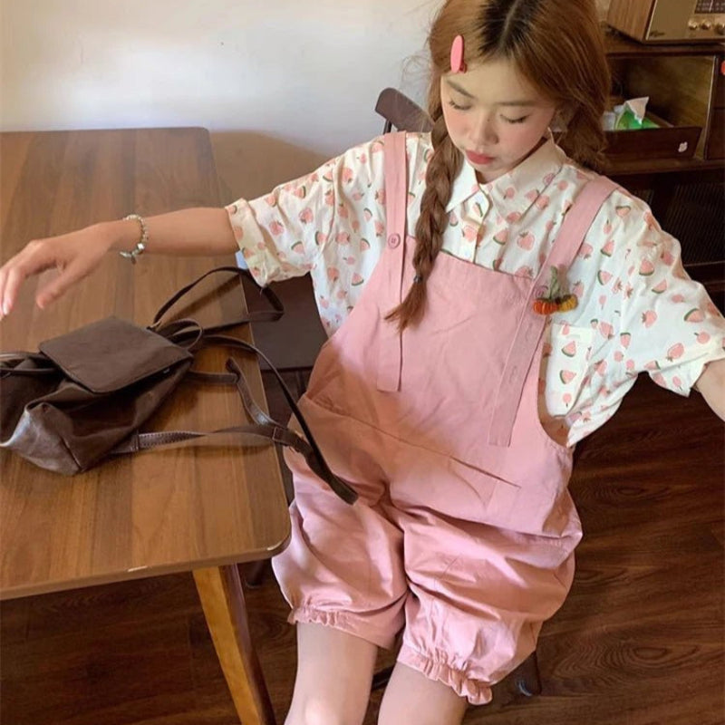 Salopette Kawaii Rose Bouffante