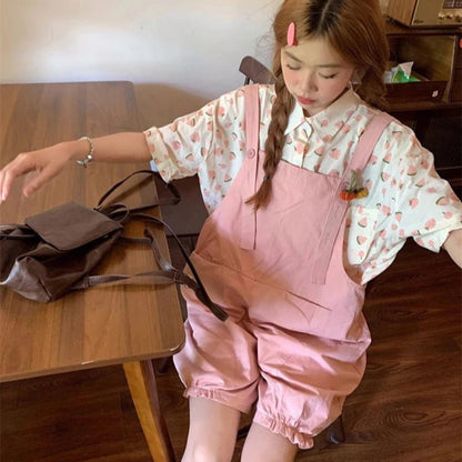 Salopette Kawaii Rose Bouffante