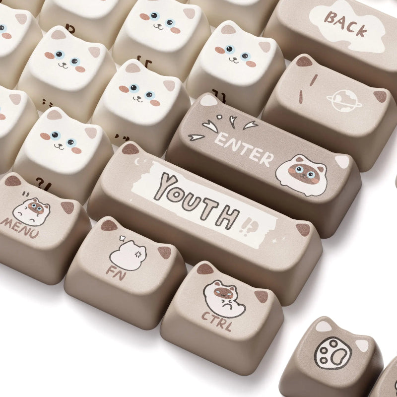 Touche de Clavier Kawaii Chat Siamois