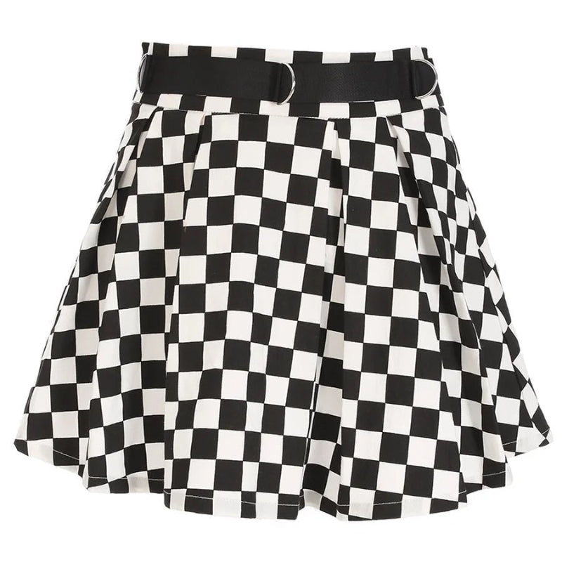 Checkered Cute Mini Skirt