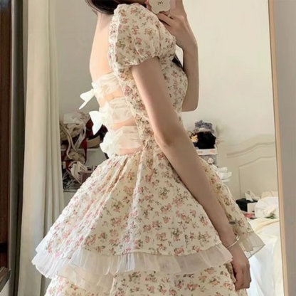 Floral Print Kawaii Dress