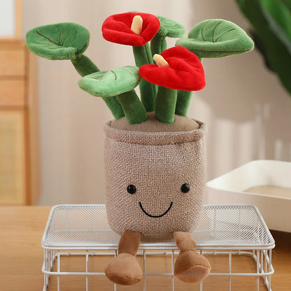 Peluche Plante en Pot Décorative