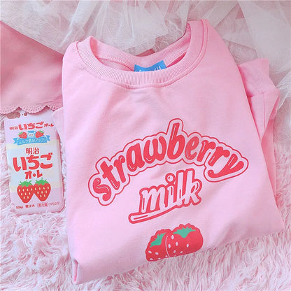 Pull Oversize Rose Kawaii