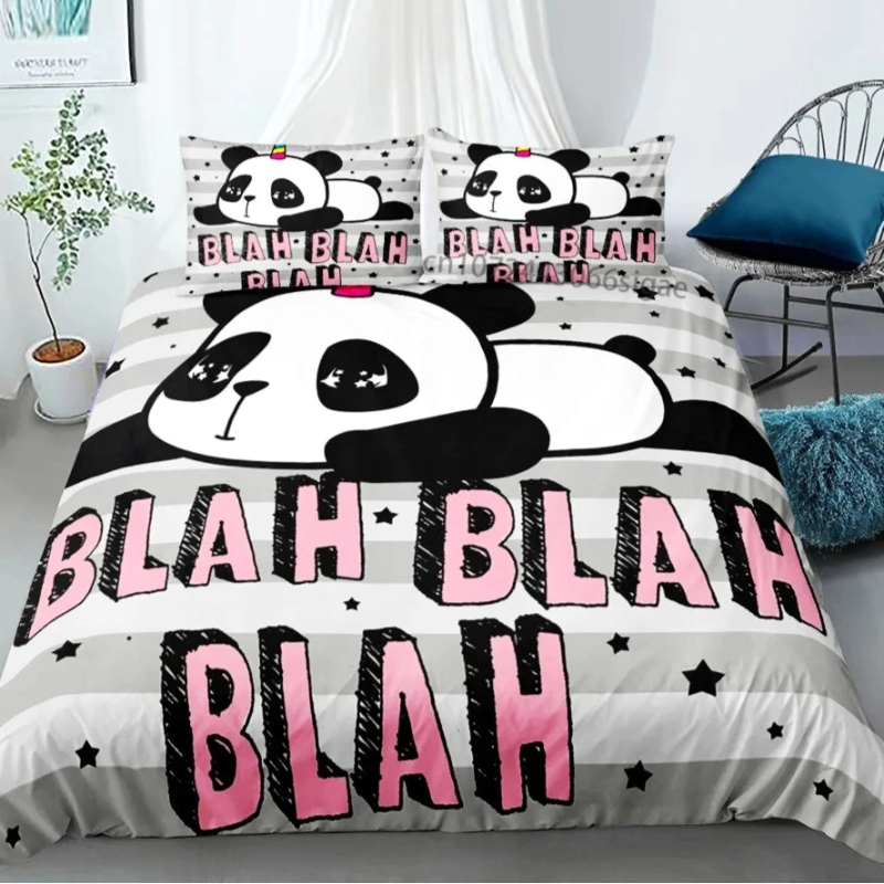 Kawaii Panda Bedding Set
