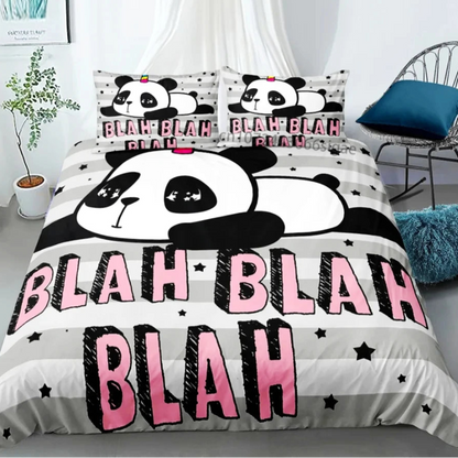 Kawaii Panda Bedding Set