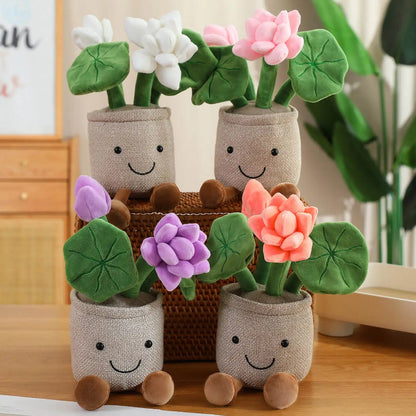 Lotus Potted Plant Stuffed Plushie