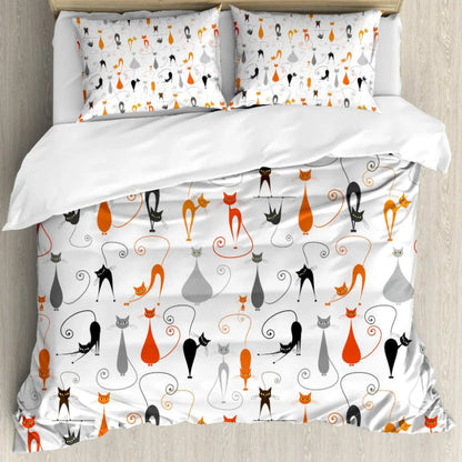 Kawaii Bedding Set for Cat Lovers