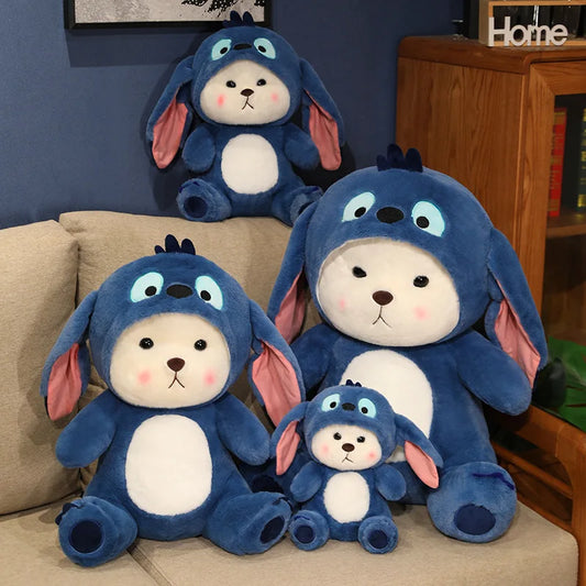 Cute Bear Turn Into Stitch Plush Toys