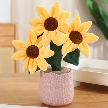 Peluche Plante en Pot Décorative