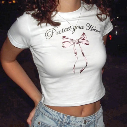 Kawaii Aesthetic Y2K Crop Tshirt
