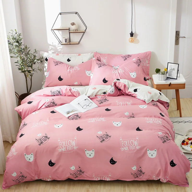 Kawaii Pink Bedding Set fo Girls