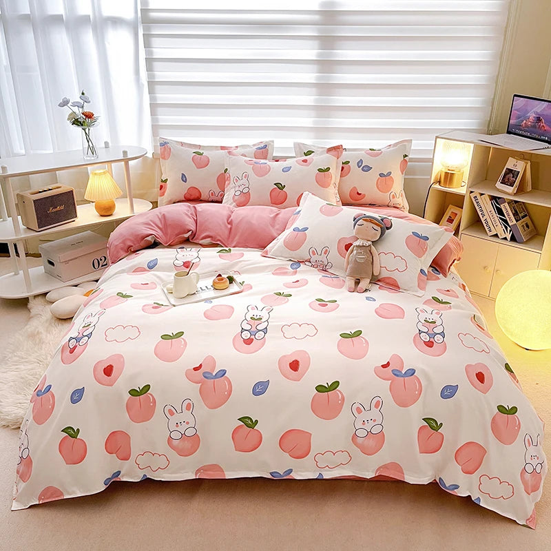 Kawaii Pink Bedding Set fo Girls