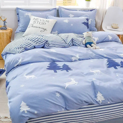 Kawaii Blue Bedding Set