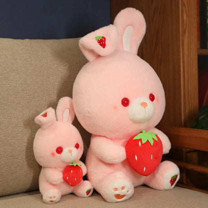 Bunny Hold Strawberry Soft Kawaii Plush